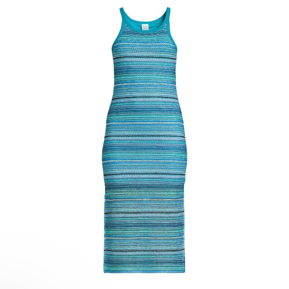 Blue Below the Knee Dress